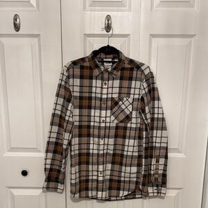The North Face Men's Plaid Button-Down Shirt - Brown, White & Black